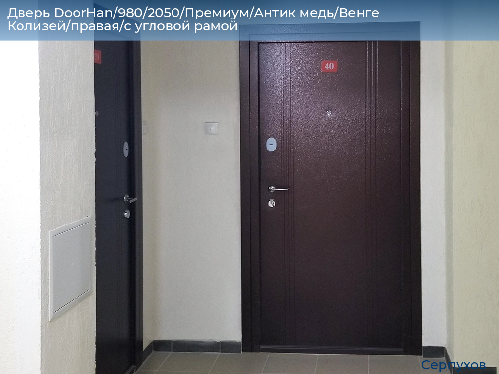 Дверь DoorHan/980/2050/Премиум/Антик медь/Венге Колизей/правая/с угловой рамой, serpukhov.doorhan.ru