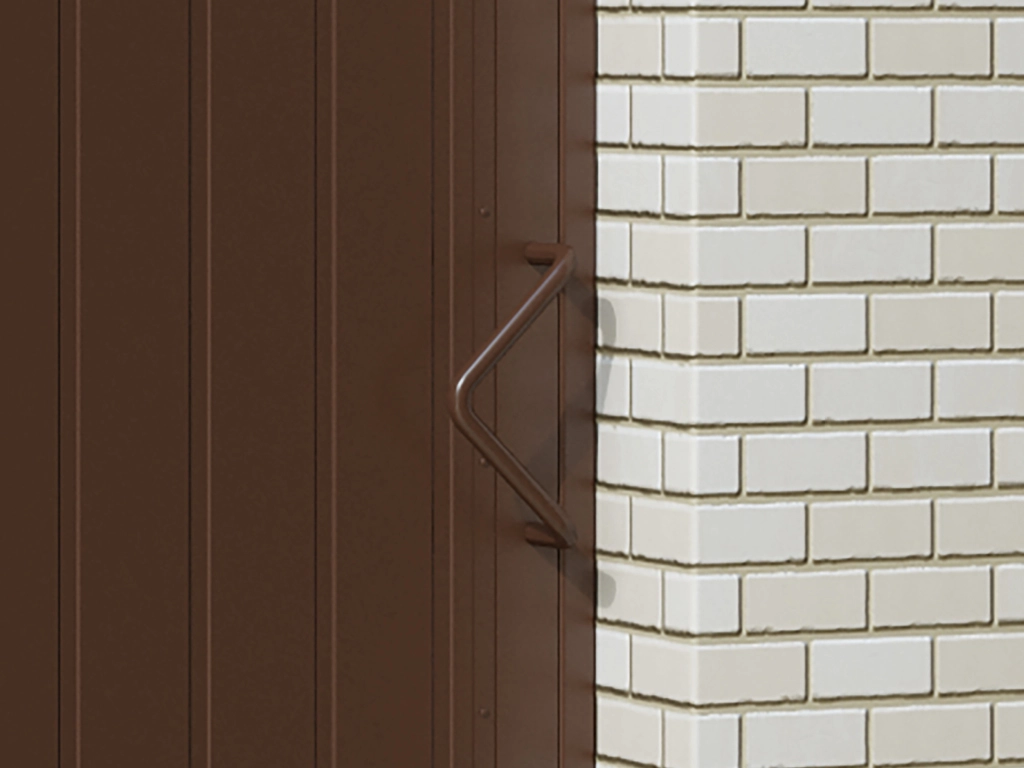 Ручка алюминиевая серии delta (если выбран электромеханический замок, то ручка идет в комплекте с замком).