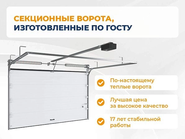 Секционные ворота 2500х2100 мм белые DoorHan rsd02, serpukhov.doorhan.ru